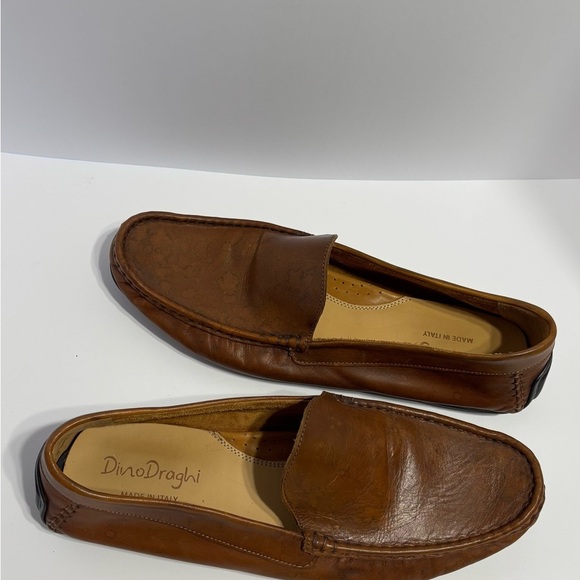 Dino Draghi Slip On Leather Loafers, Mens Size 12 - Picture 2 of 7